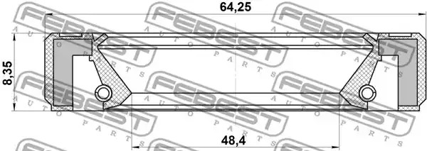 Уплотняющее кольцо FEBEST 95GBY-50640808R