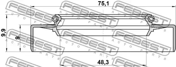 Прокладкa FEBEST 95GDS-50750910X