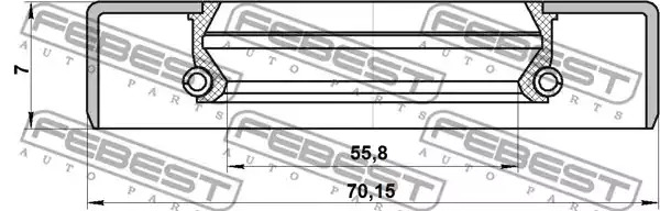 Уплотняющее кольцо FEBEST 95GDS-57700707X