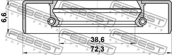 Уплотняющее кольцо FEBEST 95GDY-40720707X