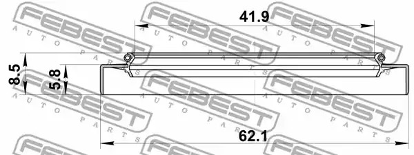 Уплотняющее кольцо FEBEST 95GDY-44560709X