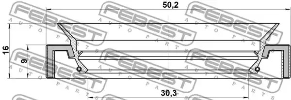 Уплотняющее кольцо FEBEST 95HAY-32500916L