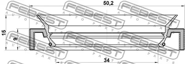 Уплотняющее кольцо FEBEST 95HAY-36500915L