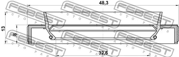 Уплотняющее кольцо FEBEST 95HBY-34480813R