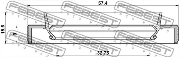 Уплотняющее кольцо FEBEST 95HBY-34570916L