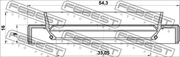 Уплотняющее кольцо FEBEST 95HBY-35540916R