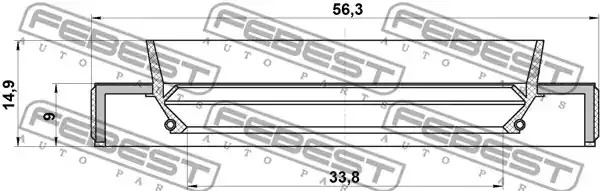 Уплотняющее кольцо FEBEST 95HBY-35560915C