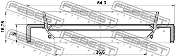 Уплотняющее кольцо FEBEST 95HBY-38540916R