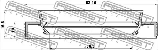 Уплотняющее кольцо FEBEST 95HBY-38631017C