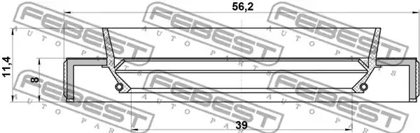 Уплотняющее кольцо FEBEST 95HBY-41560811L