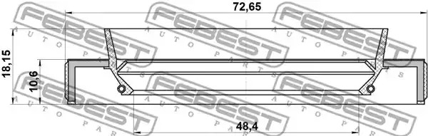 Уплотняющее кольцо FEBEST 95HBY-50731118L