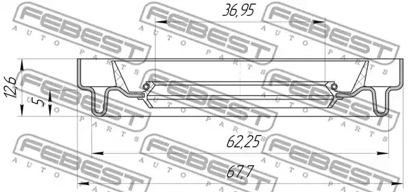 Уплотняющее кольцо FEBEST 95HDS-38620513X