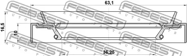 Уплотняющее кольцо FEBEST 95HDS-38631016X