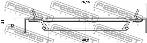 Уплотняющее кольцо FEBEST 95HDS-42761221R