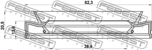 Уплотняющее кольцо FEBEST 95HES-38821420X