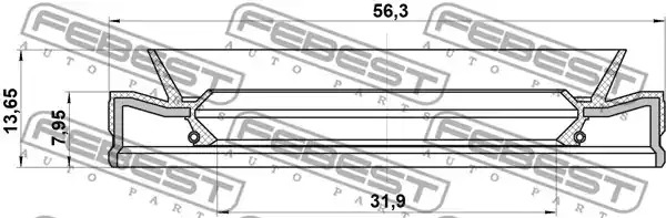 Уплотняющее кольцо FEBEST 95HEY-33560814C