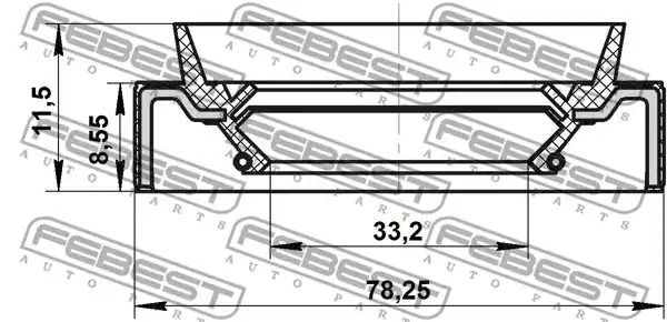 Уплотняющее кольцо FEBEST 95JBS-35780912X