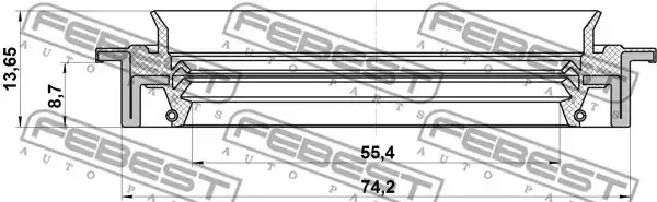 Уплотняющее кольцо FEBEST 95JDS-57740914X