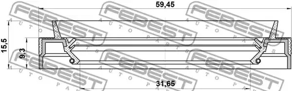 Уплотняющее кольцо FEBEST 95JES-33590915X