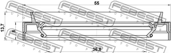 Уплотняющее кольцо FEBEST 95JES-38550814X