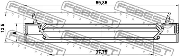 Уплотняющее кольцо FEBEST 95JES-39590913X