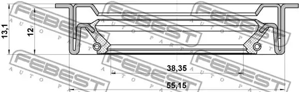 Уплотняющее кольцо FEBEST 95LDS-40551213C