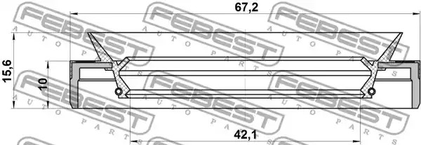 Уплотняющее кольцо FEBEST 95MEY-44671016C