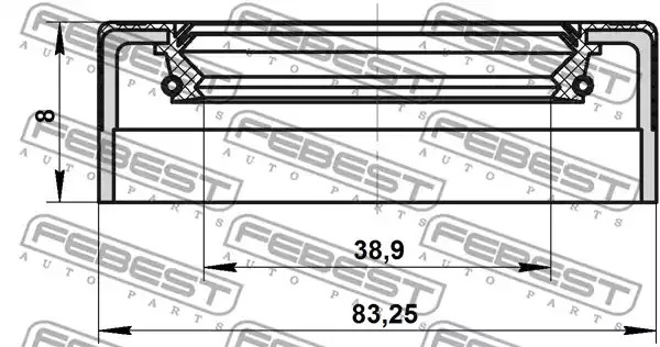 Уплотняющее кольцо FEBEST 95NEY-42830808C