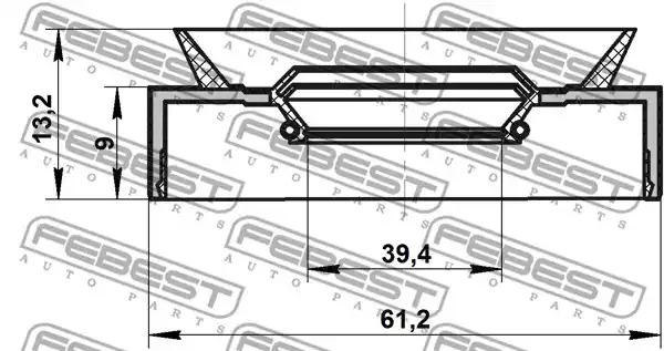 Уплотняющее кольцо FEBEST 95PAS-41610913R