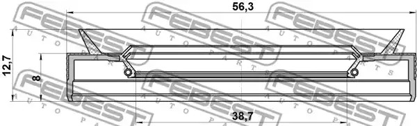 Уплотняющее кольцо FEBEST 95PES-40560813C