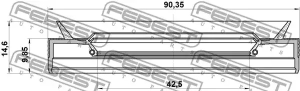 Уплотняющее кольцо FEBEST 95PES-44901015C