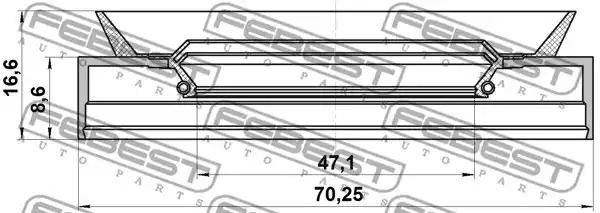 Прокладкa FEBEST 95TBS-49700917X