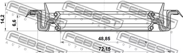 Уплотняющее кольцо FEBEST 95TCS-50720714X