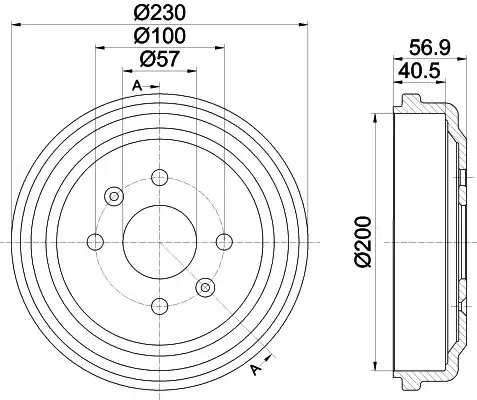 Тормозный барабан HELLA PAGID 8DT 355 300-961 (61321)