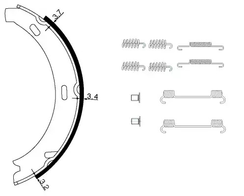 Комлект тормозных накладок HELLA PAGID 8DA 355 050-431 (H9435)