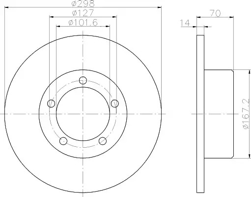 Тормозной диск HELLA PAGID 8DD 355 101-591 (52903)