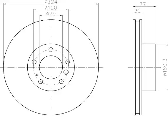 Тормозной диск HELLA PAGID 8DD 355 127-101 (50426PRO_HC)