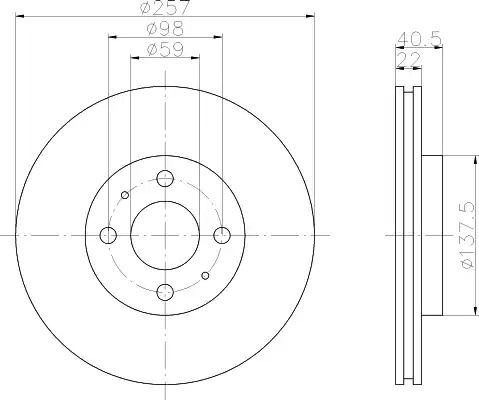 Тормозной диск HELLA PAGID 8DD 355 103-971 (51811PRO)