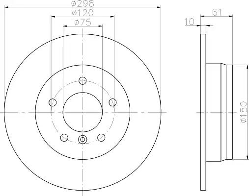 Тормозной диск HELLA PAGID 8DD 355 127-271 (50440PRO_HC)