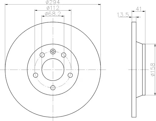 Тормозной диск HELLA PAGID 8DD 355 106-661 (53975PRO)