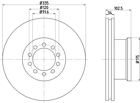 Тормозной диск TEXTAR 93101300 (98200 1013 0 1)