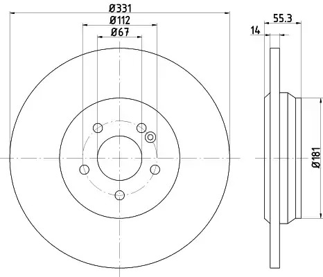 Тормозной диск TEXTAR 92103303 (98200 1033 0 1 PRO)
