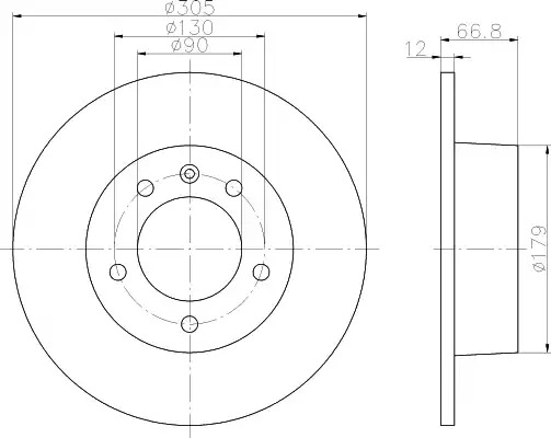 Тормозной диск HELLA PAGID 8DD 355 108-291 (50361PRO)