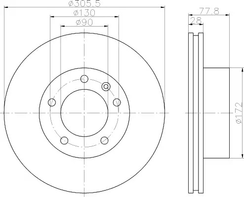 Тормозной диск HELLA PAGID 8DD 355 108-931 (54159PRO)