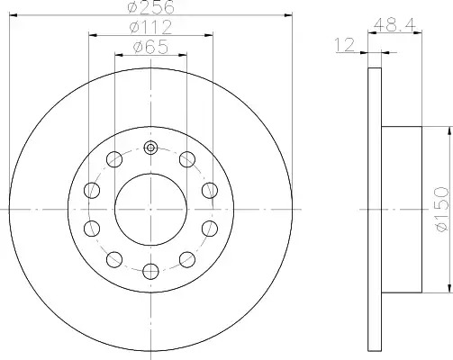 Тормозной диск HELLA PAGID 8DD 355 109-641 (54211PRO)