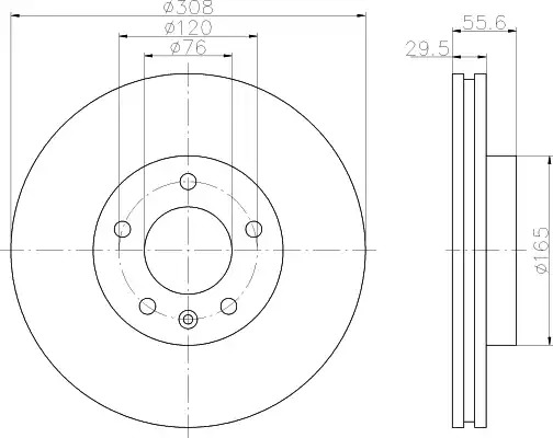 Тормозной диск HELLA PAGID 8DD 355 109-661 (54212PRO)