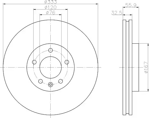 Тормозной диск MINTEX MDC1705 (98200 1213, 98200 1213 0 1)