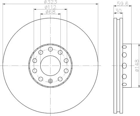 Тормозной диск HELLA PAGID 8DD 355 118-611 (54221PRO)