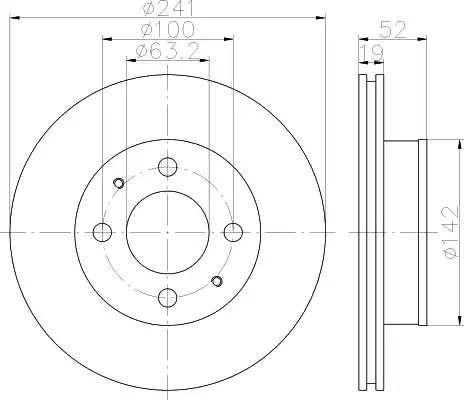 Тормозной диск HELLA PAGID 8DD 355 110-641 (54285)