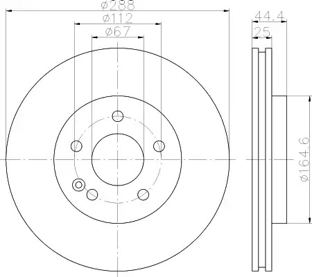 Тормозной диск HELLA PAGID 8DD 355 111-081 (54320PRO)